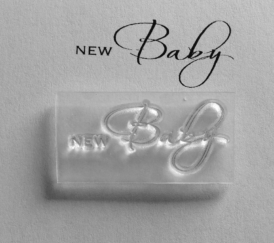 New Baby script stamp