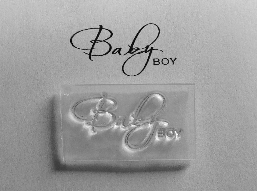 Baby Boy script stamp