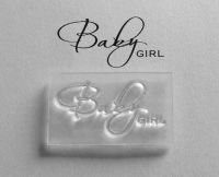 Baby Girl script stamp