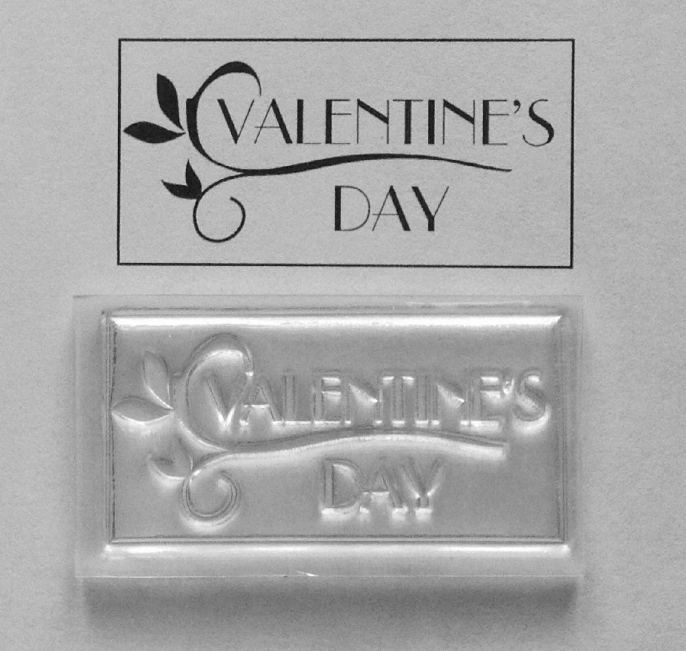 Valentine's Day Deco style framed stamp