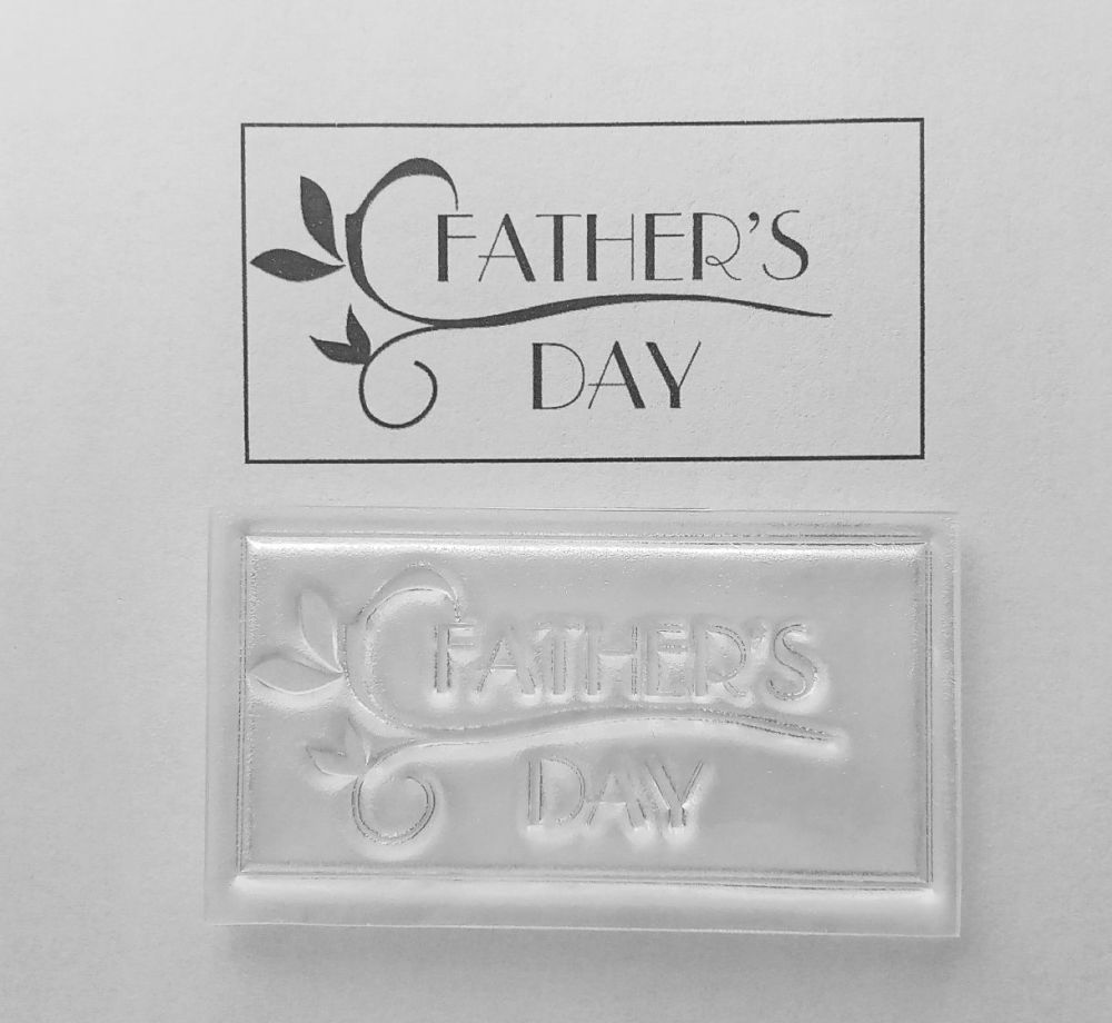 Father's Day Deco style framed stamp