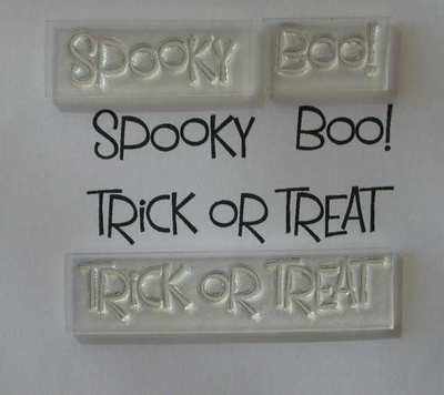Halloween stamps, Spooky, Boo, Trick or Treat