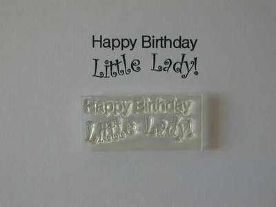 Happy Birthday Little Lady! stamp