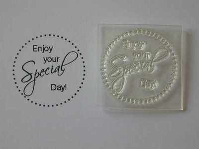 Enjoy your Special Day! dotty circle stamp