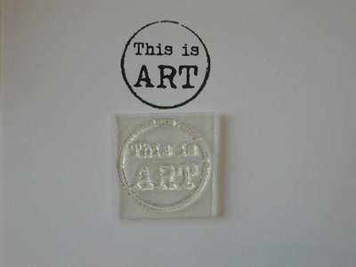 This is ART, grunge circle stamp
