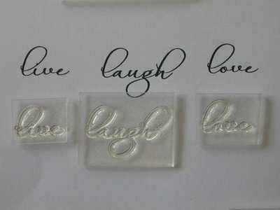 live, laugh, love, 3 clear stamps