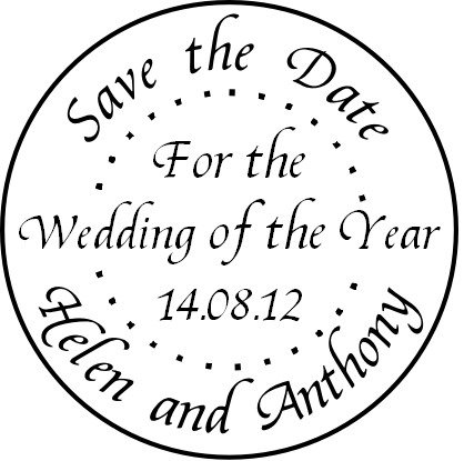 save the date custom stamp