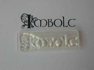 Imbolc, decorative text stamp