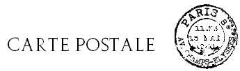 Carte Postale and Paris postmark stamps
