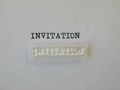 Invitation stamp, typewriter font 