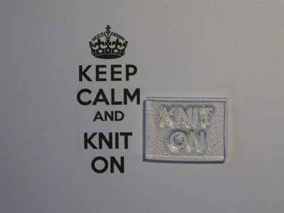 Knit On, for Keep Calm stamp