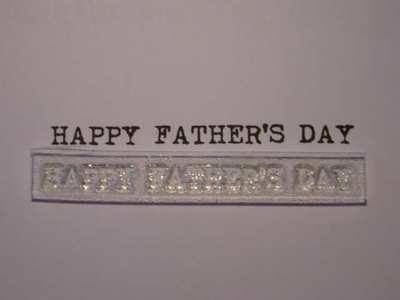 Happy Father's Day stamp, typewriter font 