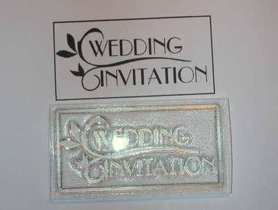 Wedding Invitation, Deco style framed stamp
