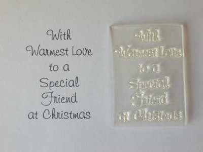 Special Friend Christmas verse stamp