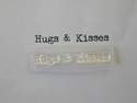 Hugs and Kisses stamp, typewriter font 