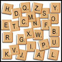 Scrabble tiles, individual pngs
