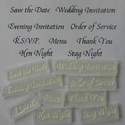 Wedding Invitation stamps, set of 9