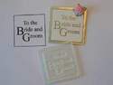 To the Bride and Groom, framed wedding stamp