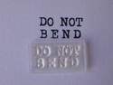 Do Not Bend stamp, typewriter font 