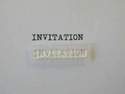 Invitation stamp, typewriter font 