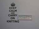 Knitting stamp for Keep Calm and Carry on
