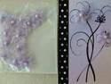 Lilac organza beaded flowers, 12