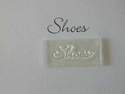 Shoes, clear script stamp
