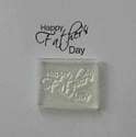 Happy Father's Day, small script stamp