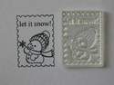 Christmas postage stamp, little snowman