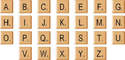 Digital Scrabble tiles