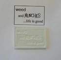 Weed and Munchies, framed stamp