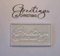 Greetings at Christmas, script stamp