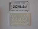 Ticket stamp for men, King for a Day