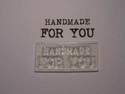 Handmade for you stamp, typewriter font 