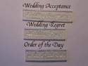 Wedding Acceptance, Regret , Order of the Day stamps