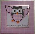 Owl Birthday topper kit, pink