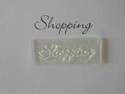 Shopping, clear script stamp