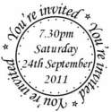 Personalised Invitation circle stamp