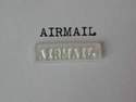 Airmail stamp, typewriter font 