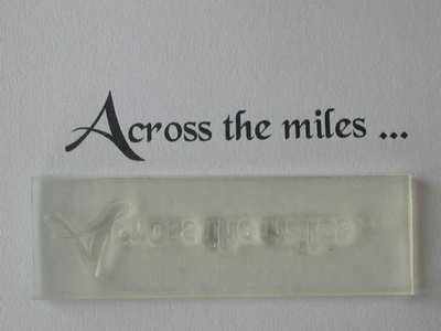 Across the miles ... vintage style stamp