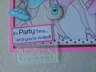 It's Party time, framed stamp