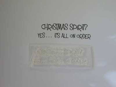 Christmas spirit, on order stamp