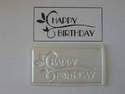 Happy Birthday, Deco style framed stamp