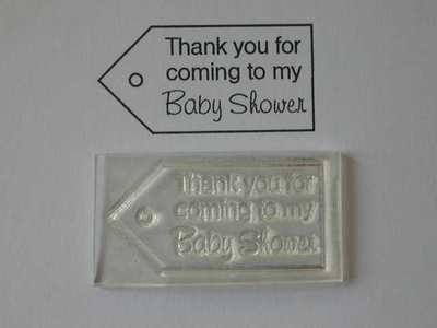 Baby Shower tag favour stamp