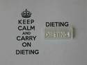 Dieting stamp for Keep Calm and Carry on
