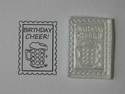 Birthday Cheer postage stamp, beer glass