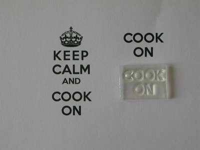 Cook On, for Keep Calm and, stamp