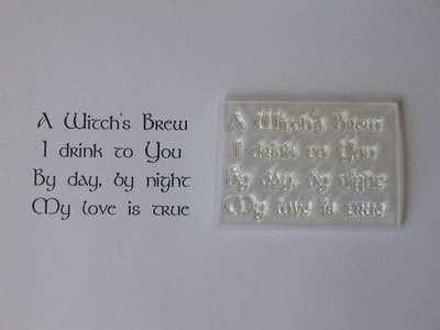 Pagan verse stamp, A Witch's Brew