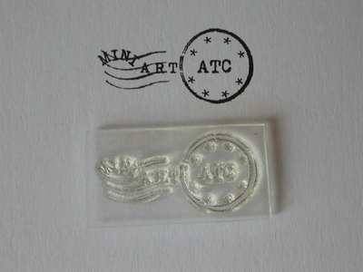 Mini art ATC postmark stamp