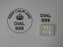 Dial 999, for Keep Calm and, stamp